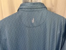johnnie-O Men's blue, white ivory performance polo shirt XXL 2XL EUC