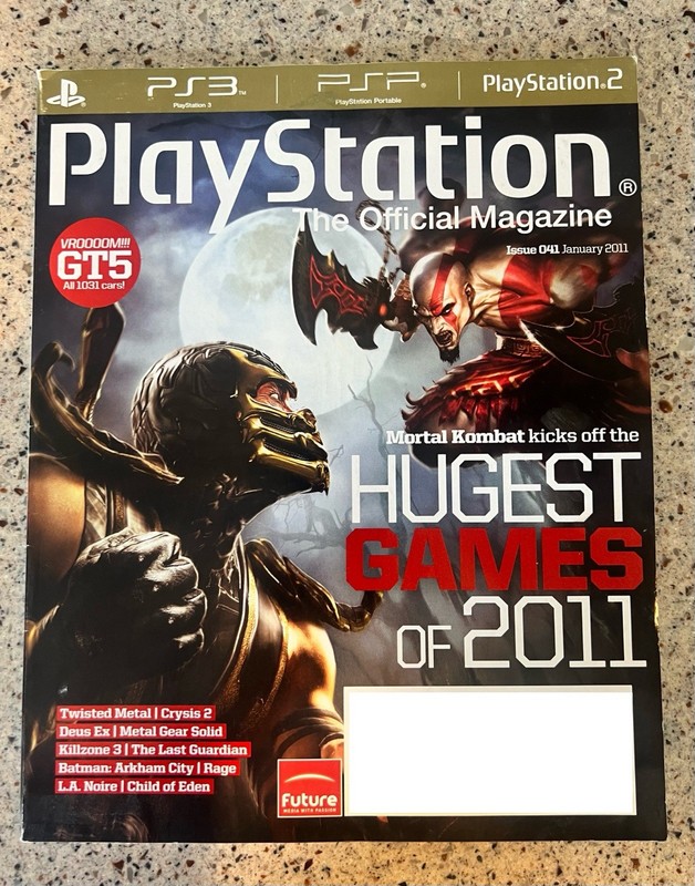 Playstation Official Magazine January 2011 Issue 41 God Of War Mortal Kombat 