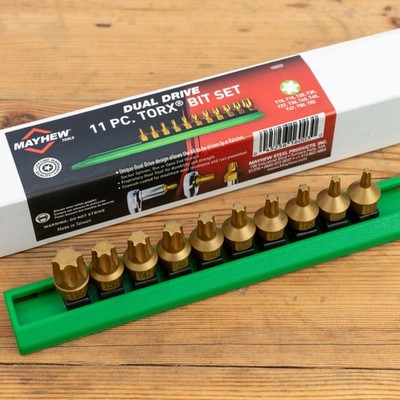 Mayhew 16003 Stubby Low Profile Dual Drive 1/4'' Torx Bit Set