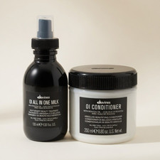 Davines OI Set: All In One Milk 4.56 oz + Conditioner 8.8 oz Roucou Oil