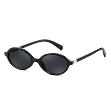 Vintage Oval Sunglasses for Women Men 90s Narrow Lightweight Shades Y2k Trendy.