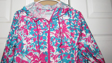 COLUMBIA Women's Sz Small Windbreaker Hooded Jacket Colorful Toggle Pockets EUC