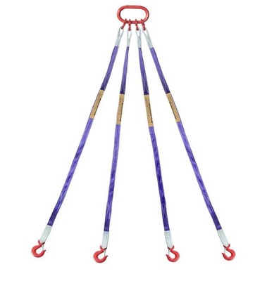 NEW Industrial-Grade 5 ft Polyester Lifting Sling 4-Leg 4 Ton 8,800 lb Capacity