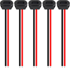 5/10Pcs Type-C Female Chassis Connector USB C Female Chassis Direct Crimp Jack F