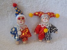 Cameo Kids Collection Clown & Court Jester Porcelain Mini Dolls 2.5