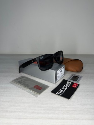 Ray-Ban Justin Classic Rubber Black/Polarized 54mm Sonnenbrille RB4165 622/2V