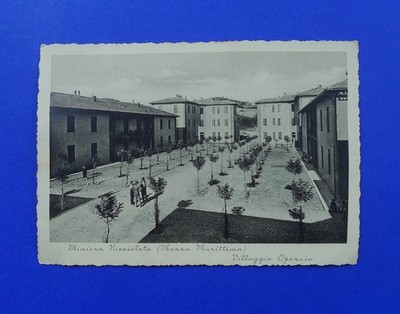 Postcard Mine Niccioleta Workers Village Massa Marittima VG 1937