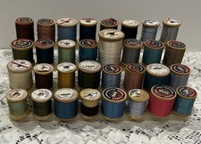 Coats And Clark  s Vintage Wooden Spools Of Thread Assorted Lot