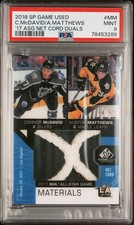 2018 SP Game Used Connor McDavid Austin Matthews 2017 ASG Used Net PSA 9 Pop 2
