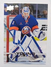 Upper Deck 2025-26 Series 1 Young Guns Jakub Skarek Islanders Rookie #244