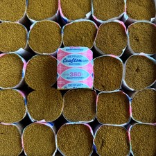 Lot of 25 Vintage MUSTARD BROWN Bernat Craftsman Rug Yarn Precut Latch Hook 3113