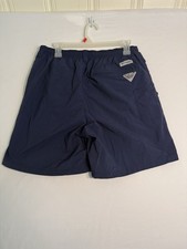 Columbia Shorts Mens Medium Blue Swim Netted Outdoors Drawstring PFG 8" Inseam
