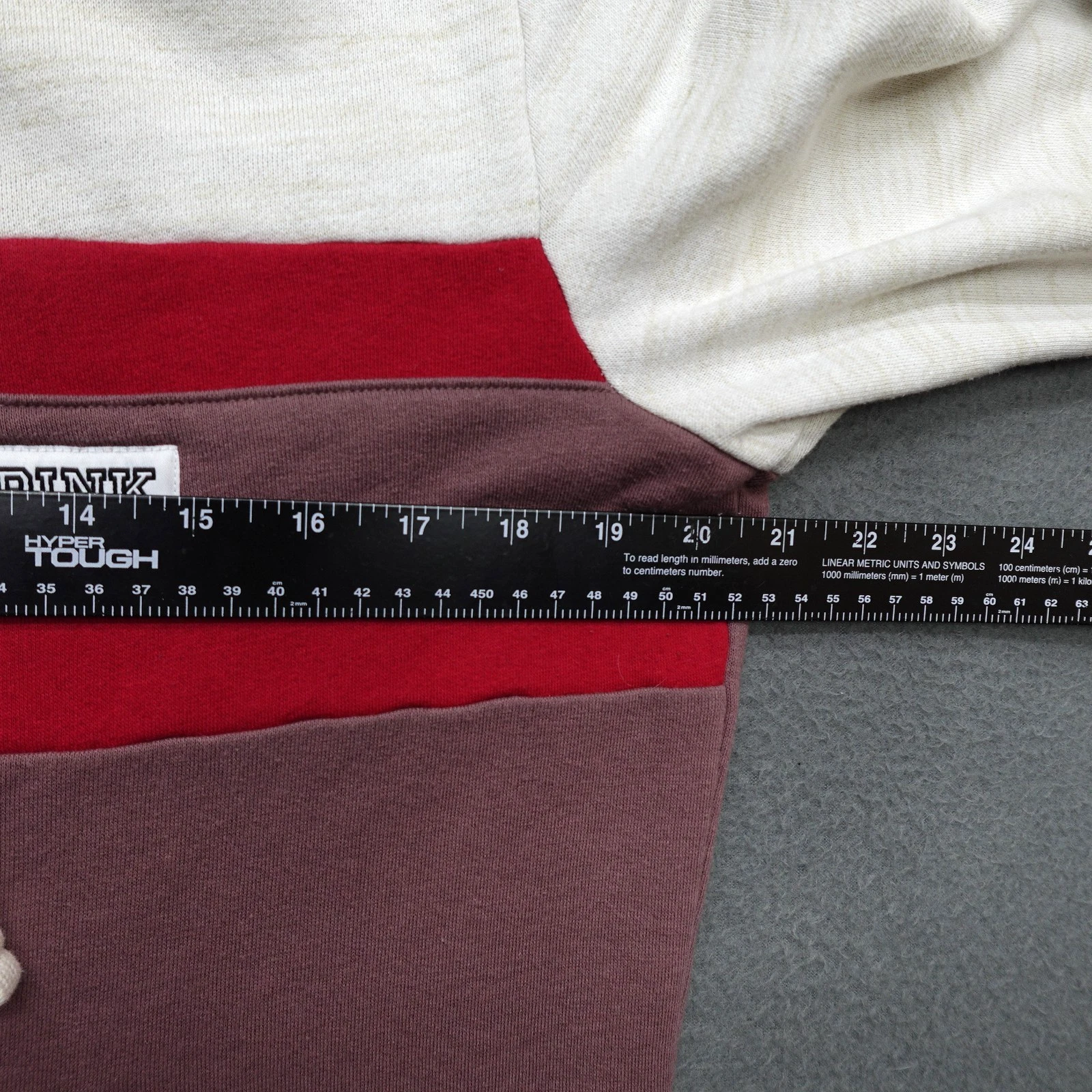 UNDERCOVER Felpa con cappuccio Victoria's Secret rosa colorblock 1 4 zip marrone bianco donna taglia L