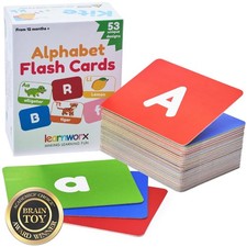 Alphabet Flash Cards for Toddlers  Award-Winning  52 ABC Large, Multi Color