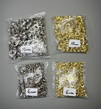 2000pcs Golden Silver Grommets Eyelets 6/10/12mm For Manual Puncher Tool / Press