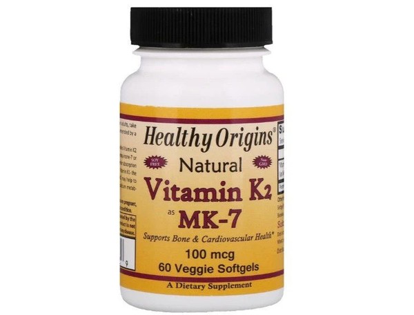 Natural Vitamin K2 As MK-7 100 Mcg (60 Veggie Softgels) - Healthy Origins-image