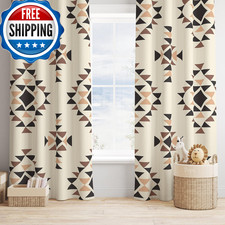 Ycness Tribal Geometric Pattern Window Curtains Southwestern Style Aztec Window