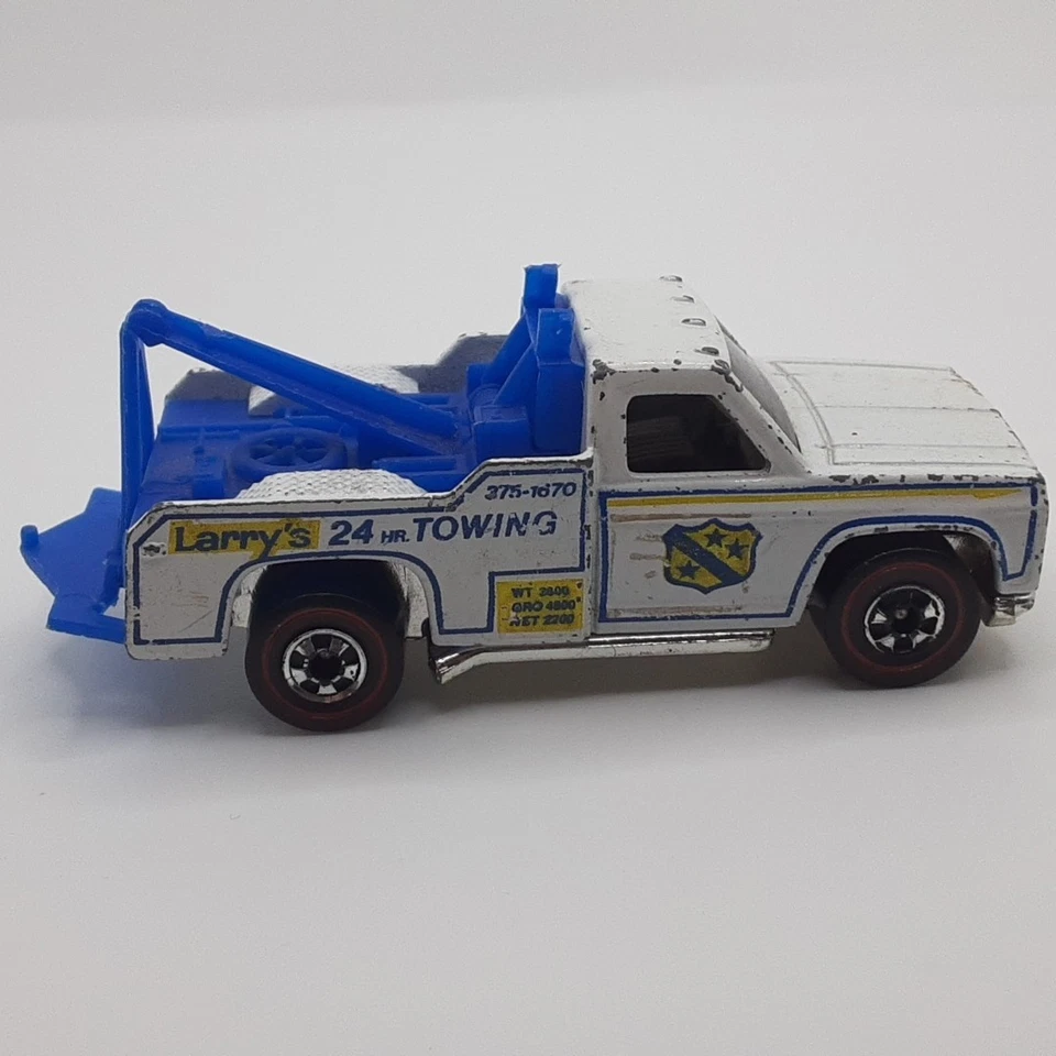 Grúa Hot Wheels Redline Ramblin' Larry's 24 horas Remolque 1970 blanco Hong Kong Foto 4 de 4