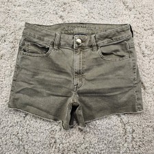 American Eagle Womens Jean Shorts Hi-Rise Shortie Cutoff Stretch Size 6 28x4