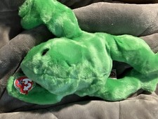 2001 Ty Beanie Buddies Legs the Frog Rare Green stuffed frog