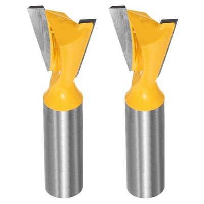 2pcs Dovetail Router Bit 7/8'' Diameter 1/2'' Shank Dovetail Joint Drill Bit