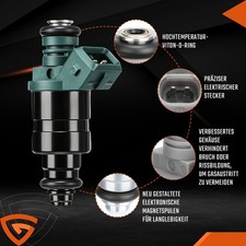 4x Einspritzdüse Injektor Für VW Golf III 1H1 2 Pin Schwarz Benzin-Einspritzdüse