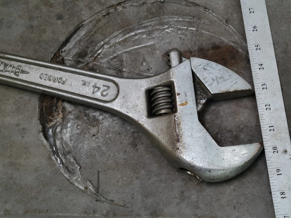 Diamalloy 24 Pulgadas Llave Ajustable Diamond Tool Horseshoe Co Duluth, MN Forjado Foto 4 de 4