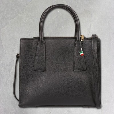 Florence Damen Handtasche Leder Tasche schwarz OTF183S1
