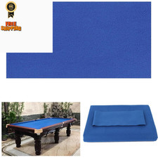 8' Pool Table Felt w/ 6 Cloth Strips, Pre Cut Billiard Blue
