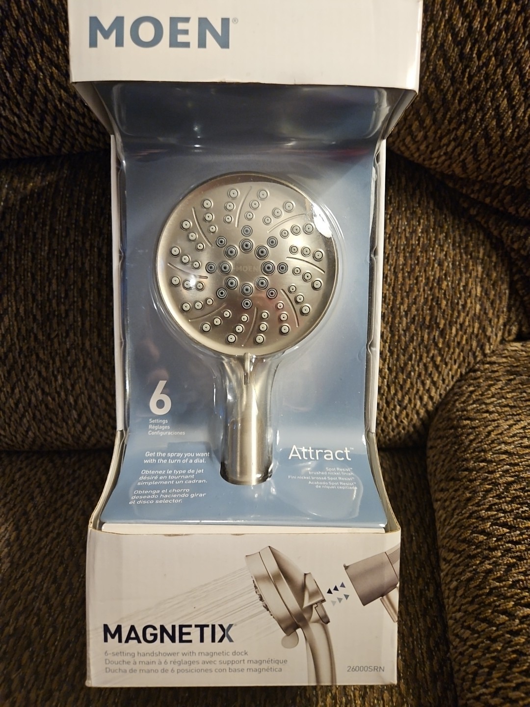 Moen 26000SRN 6 Function Handheld Shower Magnetix - Spot Res