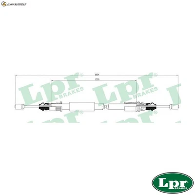 SEILZUG FESTSTELLBREMSE C0108B FÜR PEUGEOT 106/Van/II/Hatchback CITROEN 1.6L - Bild 1 von 4