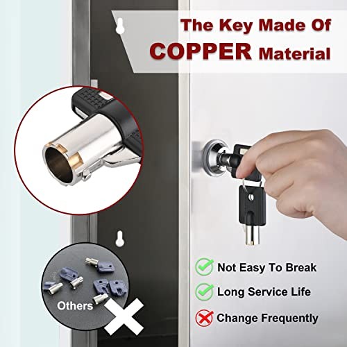 RV Locks for Storage Door 1 1/8 INCH, 1 1/8" Pack of 5 Locks & 6 Key Alike