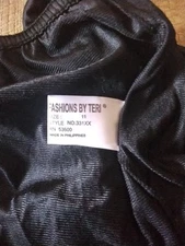 VINTAGE TERI SHINY NYLON 331XXX PANTIES GRANNY BLACK SIZE 11 NWOT