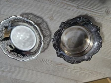 Silver Tone Trinket Dishes Bundle Of 2