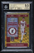 2019-20 Contenders Optic Tmall Exclusive Gold Wave Prizm Tyler Herro BGS 9.5 9l4