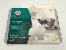 Logitech Portable Lapdesk N315 - Laptop mat With Mouse Tray, Quill Gray  -650  -