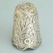 Ornate Antique Sterling Silver Thimble * Circa 1890s * India/English Import