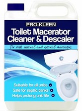Pro-Kleen, 5L of Toilet Macerator Cleaner Descaler, Blue, 5.05 per litre