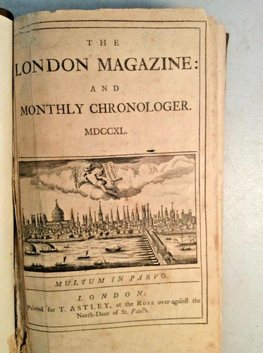 1740 LONDON MAGAZINE AND MONTHLY CHRONOLOGER w Maps POLITICS*TRAVEL*ARTS*ESSAYS+ - Bild 1 von 12