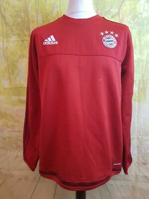 Bayern München München Adidas Sweatshirt Rot Polyester. UK Herren Gr. Large
