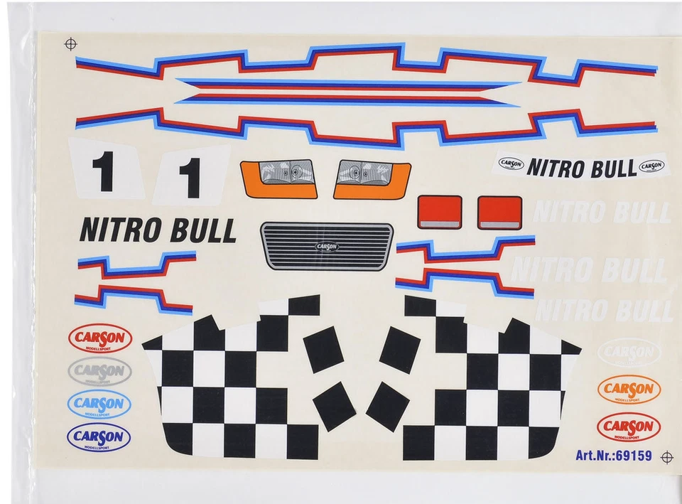Dekorbogen 1:10 Nitro Bull Decor Aufkleber Stadium Truck Monster Carson 69159 - Bild 2 von 3
