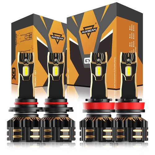 AUXBEAM 9005 High H11 Low Beam Canbus LED Headlight 25000LM Bulbs Super Bright - Picture 15 of 15