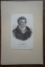 E. JOUY. Portrait. engraving 19 eme. Dimensions: 85mm X 140mm.
