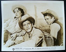 JAMES DEAN,ELIZABETH TAYLOR,ROCK HUDSON, (GIANT) ORIG,1956 VINTAGE CAST PHOTO