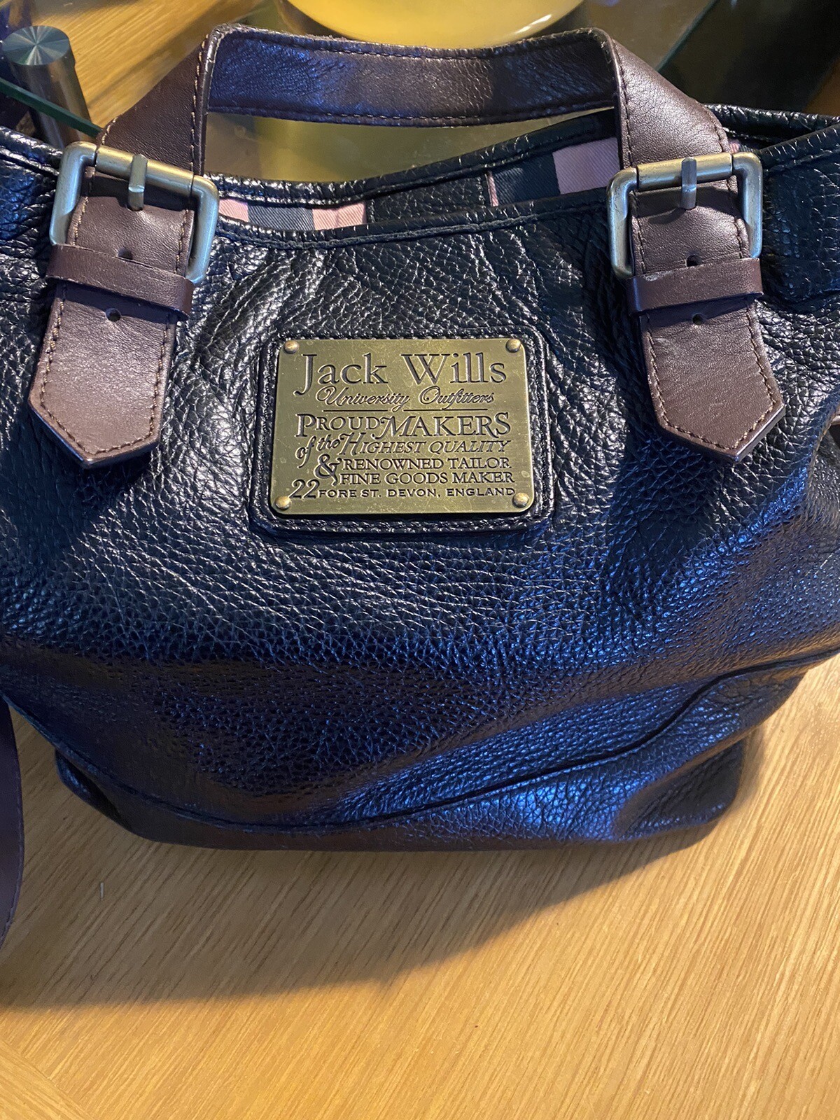 Jack Wills Leather Bag And Scarf In Pink Blue eBay