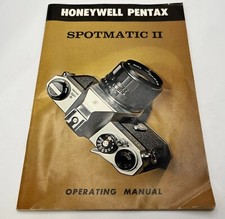 Honeywell Pentax Spotmatic II Operating Manual