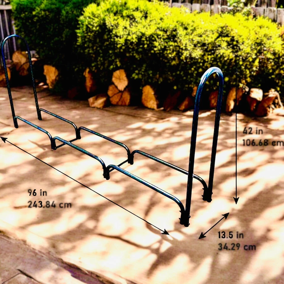 Estante para leña de 8 pies 42”x96”x13,5 669018 soporte para troncos medio cable nuevo estilo selecciones Foto 3 de 4