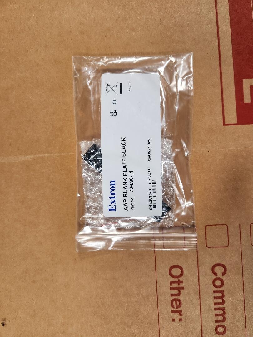 EXTRON AAP Blank Plate Black (70-090-11) - NEW