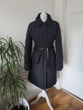 Marella Max Mara Long Quilted Coat Sz 12 /belted/rrp £315