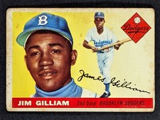 1955 Topps #5 Jim Gilliam Brooklyn Dodgers
